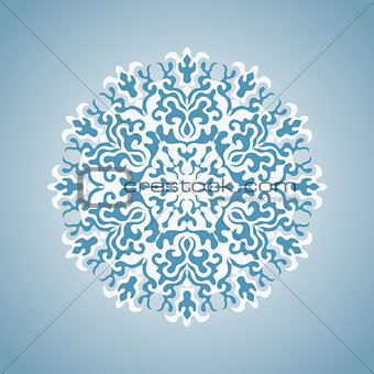 Vector Blue and White Snowflake