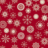 Vector seamless winter pattern with snowflakes
