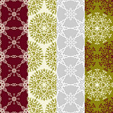 Vector seamless winter patterns with snowflakes,
