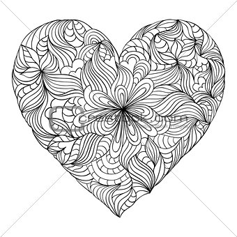 abstract heart  on white background