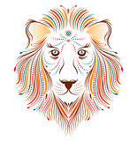 abstract lion on white background