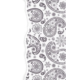 paisley pattern with torn paper