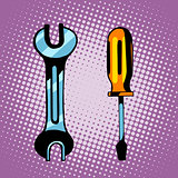Tools screwdriver and wrench