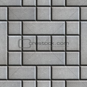 Gray Figured Paving Slabs as Rectangles and Squares.