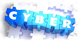Cyber - White Word on Blue Puzzles.