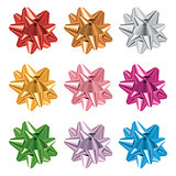 Set of Colorful Gift Bows Illustration