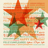 Happy birthday card from the world