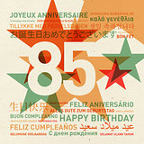 85th anniversary happy birthday card from the world