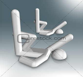 Synchronised Swimming 3D symbol, Olympic sports