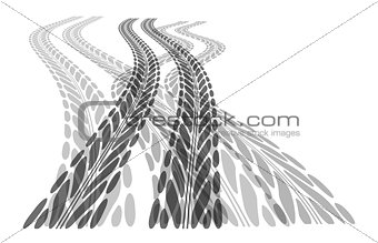 Tire track background