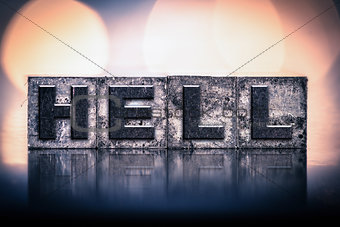 Hell Concept Vintage Letterpress Type