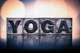 Yoga Concept Vintage Letterpress Type