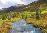 Autumn Scene with the South Fork of Eagle River, Alaska