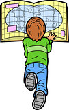Boy Reading Map
