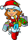 Christmas Shopping Girl