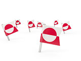 Square pins with flag of greenland