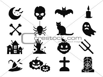 Halloween vector icons set
