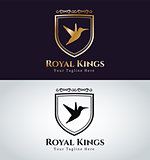 Royal logo vector lion silhouette