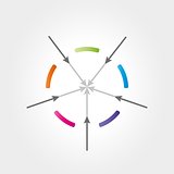 abstract color circle with arrows