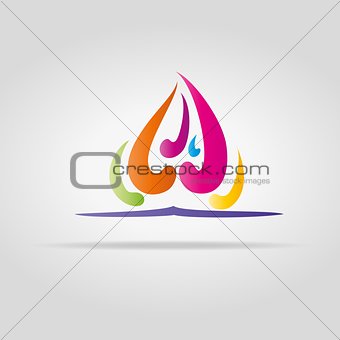 abstract color flame