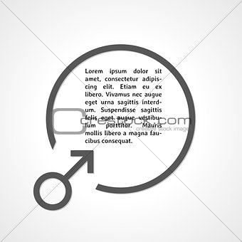 male symbol and circle