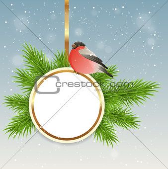 Christmas background with round banner