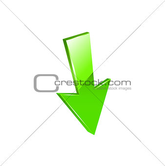 Green arrow vector