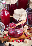 Homemade cranberry jam 