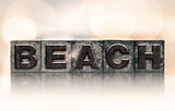 Beach Concept Vintage Letterpress Type