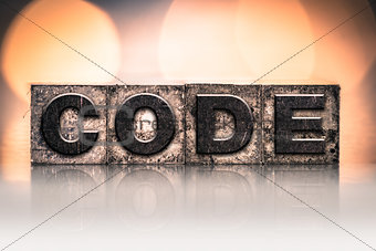 Code Concept Vintage Letterpress Type