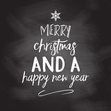 Chalkboard christmas and new year background 