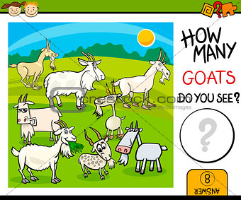 counting task with goats cartoon