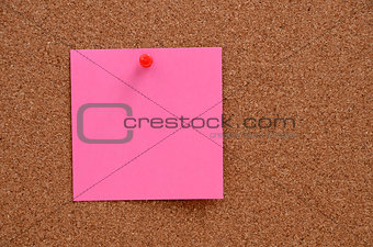 Blank notes pinned into corkboard