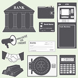 banking and finance icons set