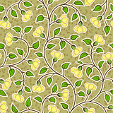 abstract grunge yellow flowers seamless background