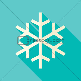 Vector Flat Design Christmas Winter Snowflake Icon