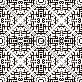 Black and White Geometric Vector Shimmering Optical Illusion