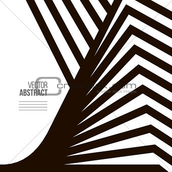 Geometric Vector Black and White Background