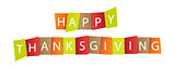 Colorful paper tags or labels with Thanksgiving theme