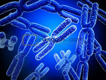 X chromosome on abstract background