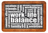 work life balance word cloud