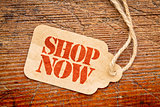 shop now - price tag sign