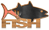 Blackboard Fish Shaped - Fish Menu