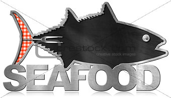 Blackboard Fish Shaped - Seafood Menu