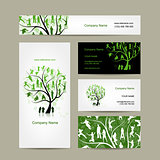 Business cards design, family tree