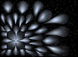 Abstract vector fractal resembling a flower. EPS10 vector illustration.