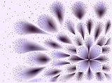 Abstract vector fractal resembling a purple flower. EPS10 vector illustration