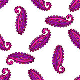 Seamless pattern of colorful paisley 