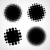 Abstract Halftone Backgrounds. Vector Set