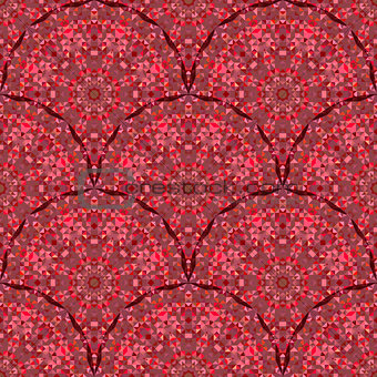 Abstract Seamless Red Geometric Vector Pattern